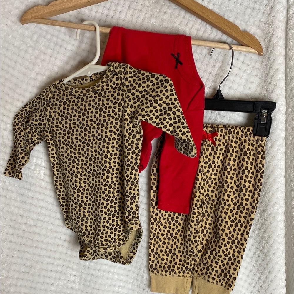 Leopard Print Baby Outfit Set
